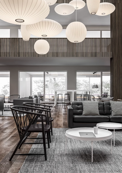 Aurora Oval Fabric Pendant