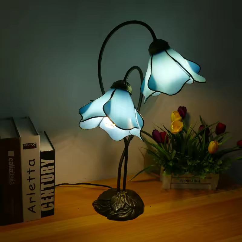 Floriva Lotus Twin Flower Table Lamp