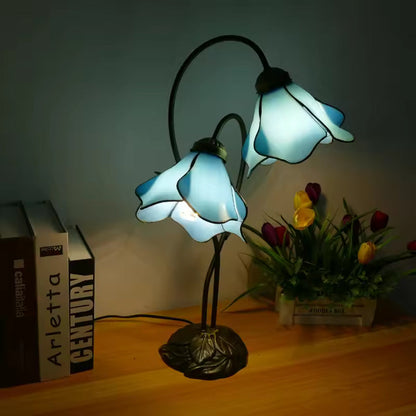 Floriva Lotus Twin Flower Table Lamp