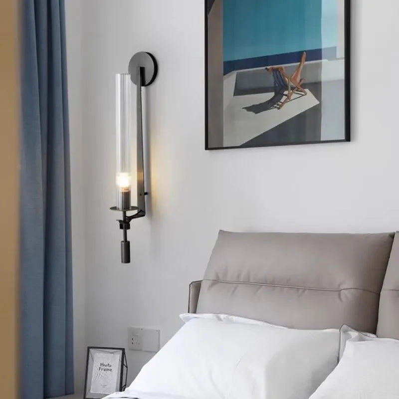 Brasselle Ribbed Glass Cylinder Wall Light