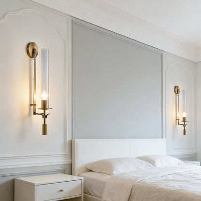 Brasselle Ribbed Glass Cylinder Wall Light