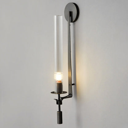Brasselle Ribbed Glass Cylinder Wall Light