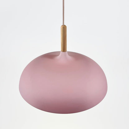 Modern Pastel Wood Accent Pendant Light