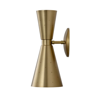 Hourglass Brass Wall Sconce