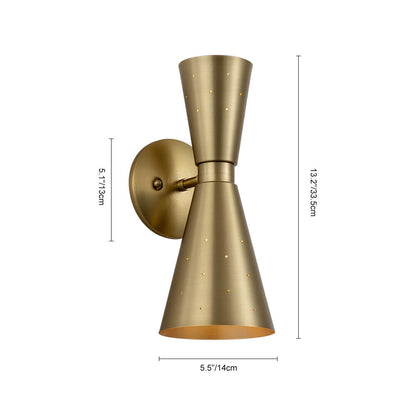 Hourglass Brass Wall Sconce