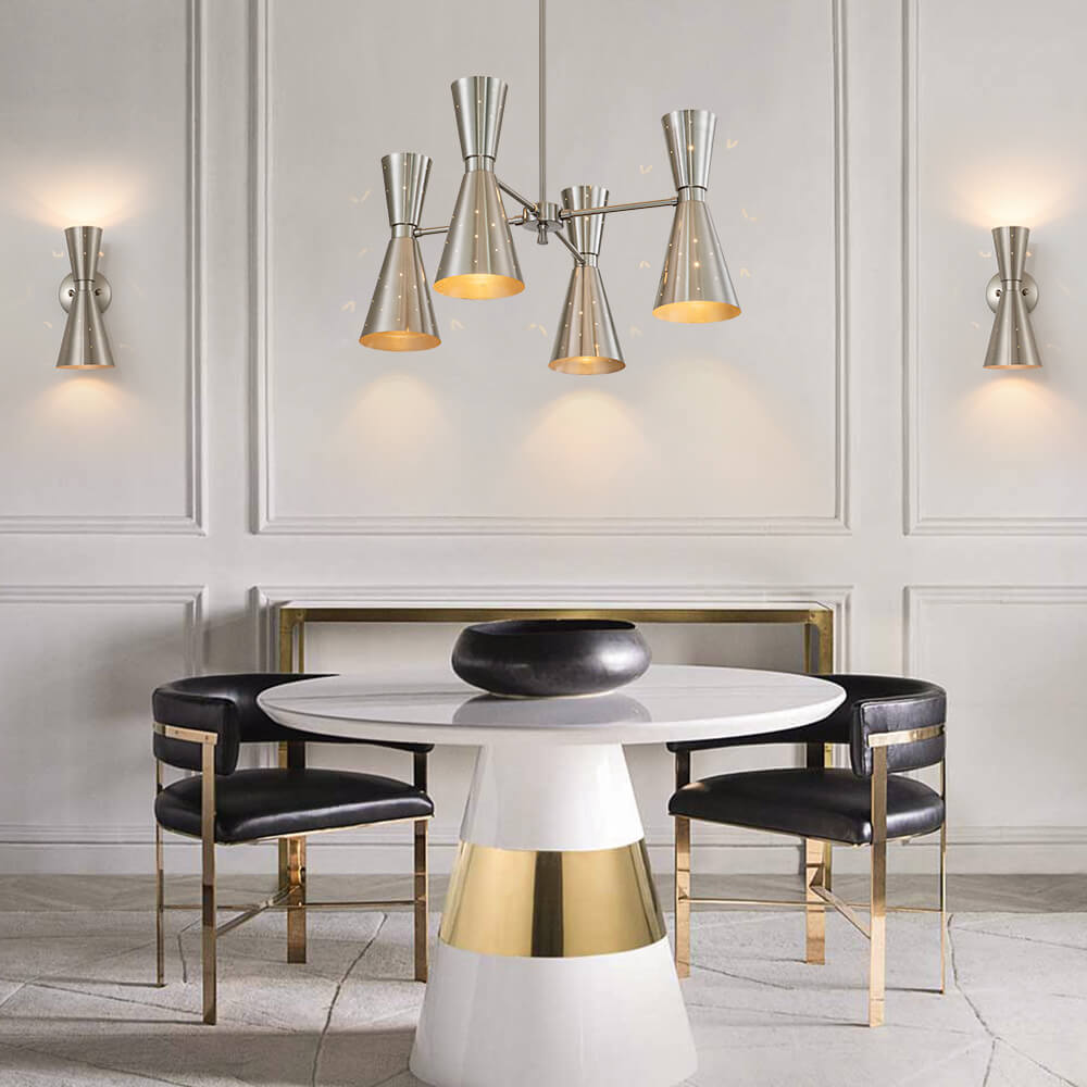 Hourglass Brass Wall Sconce