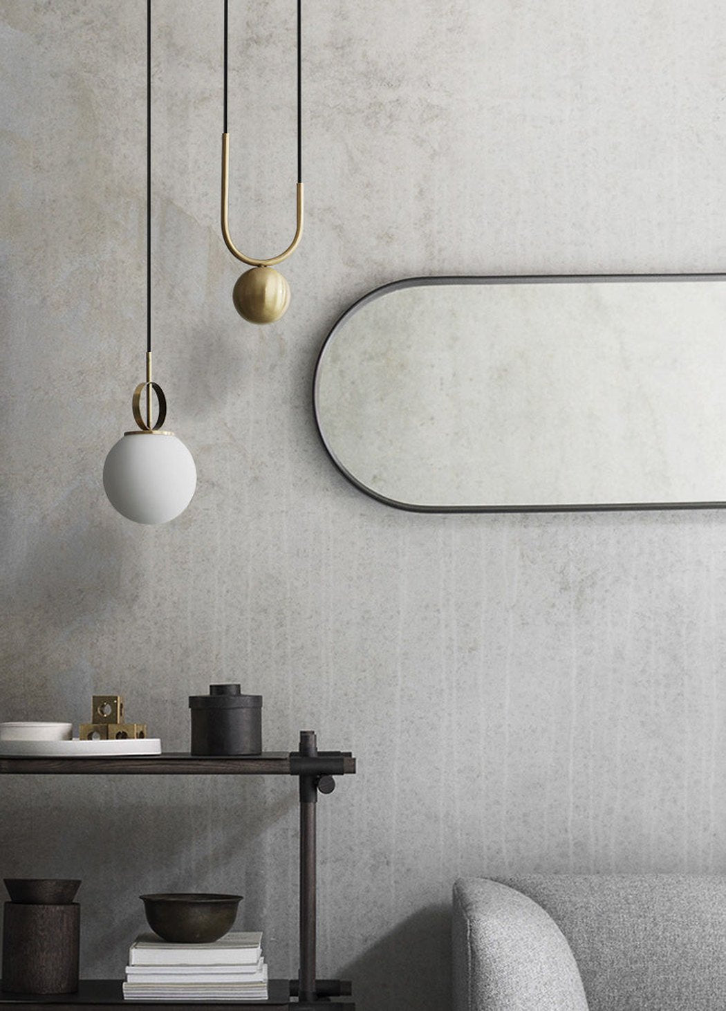 Cradle Brass Pendant Light