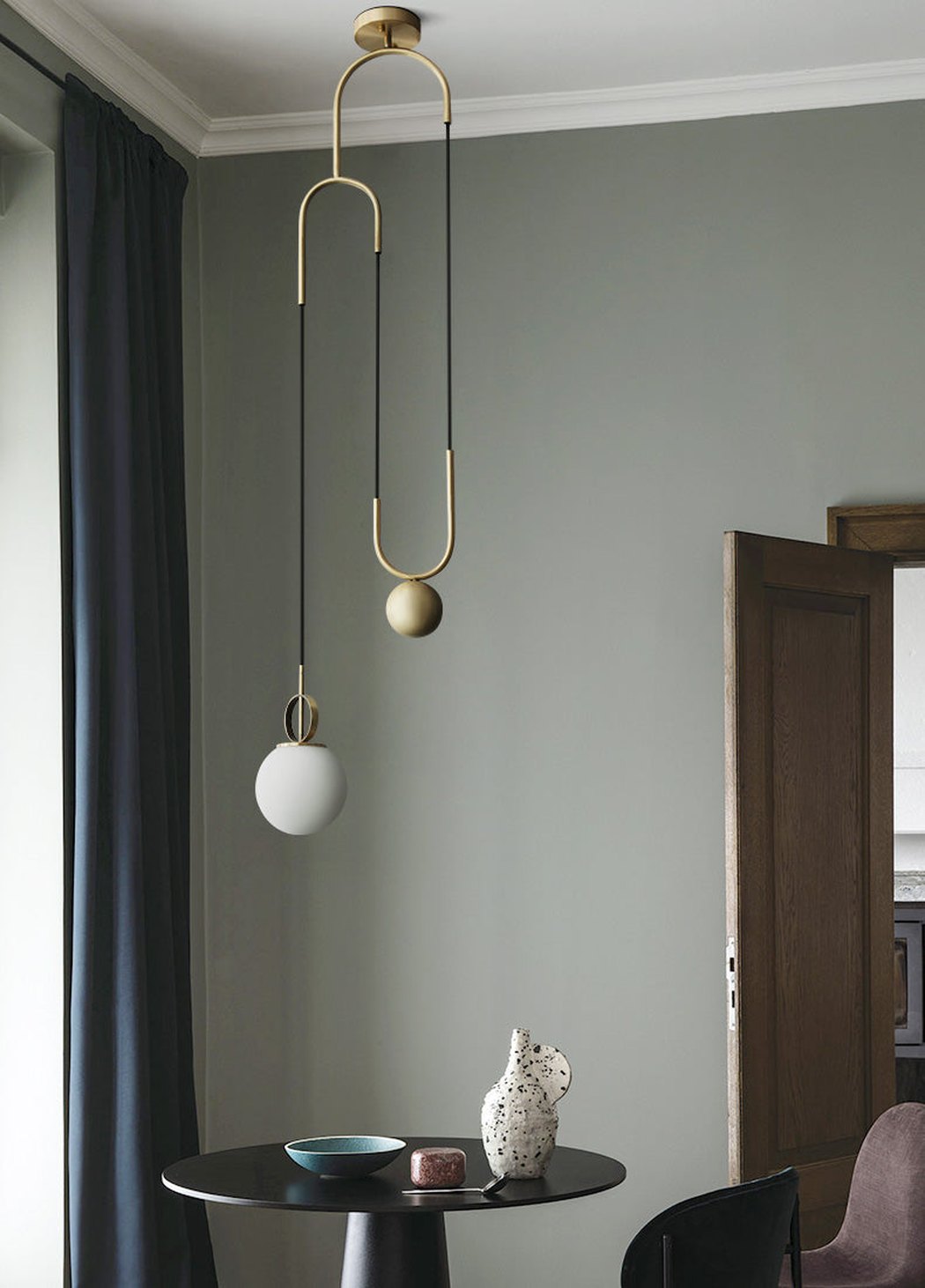 Cradle Brass Pendant Light