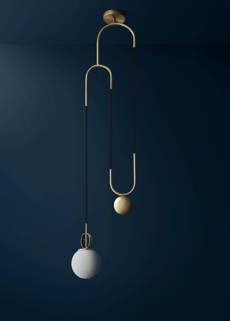 Cradle Brass Pendant Light