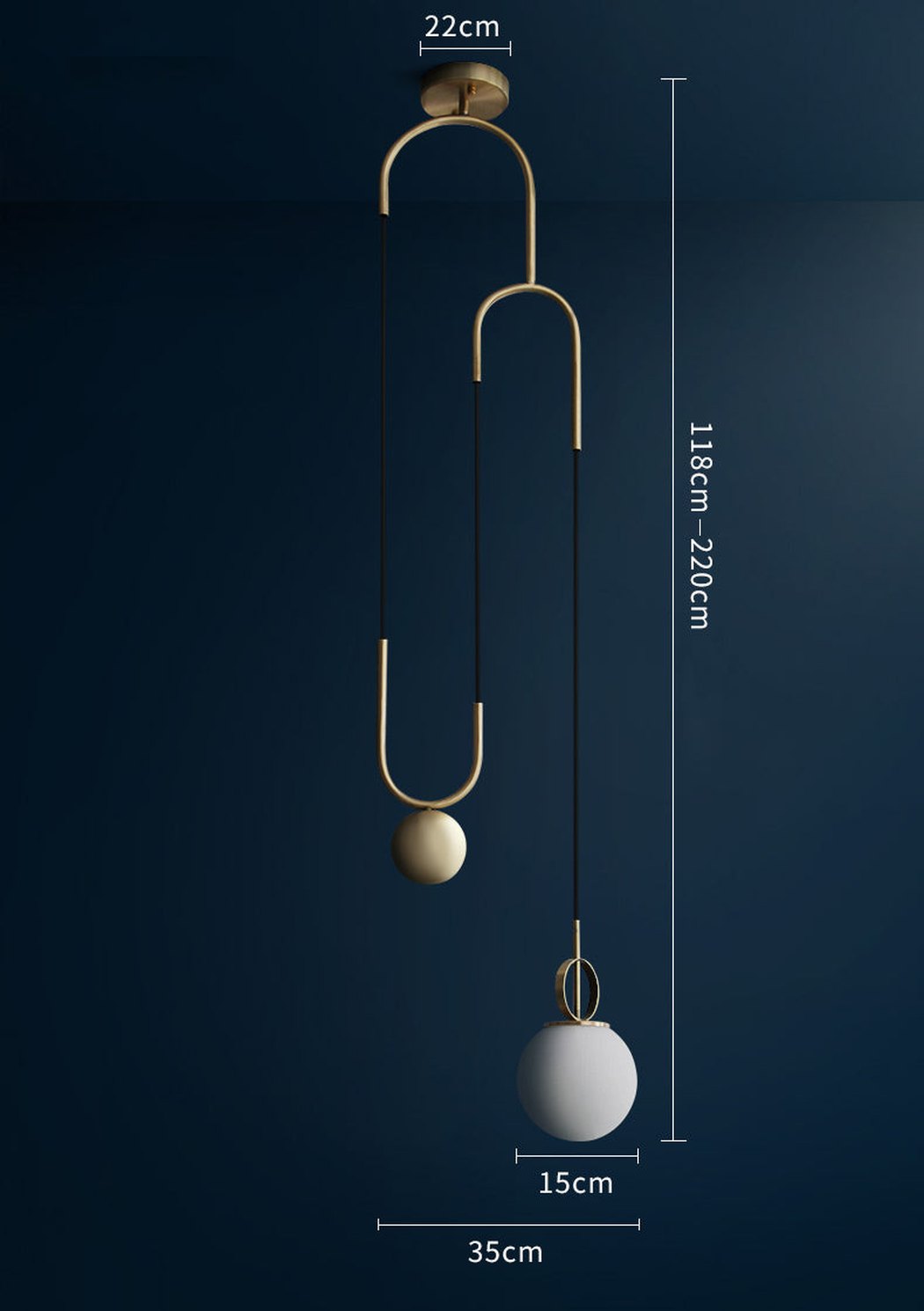 Cradle Brass Pendant Light
