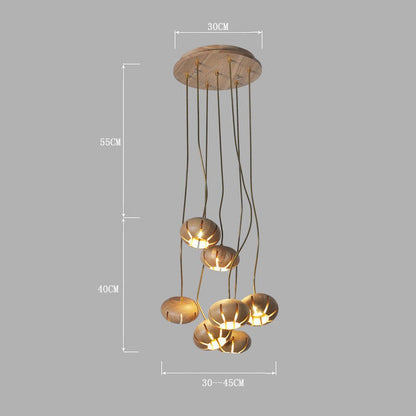 Petal Wood Chandelier