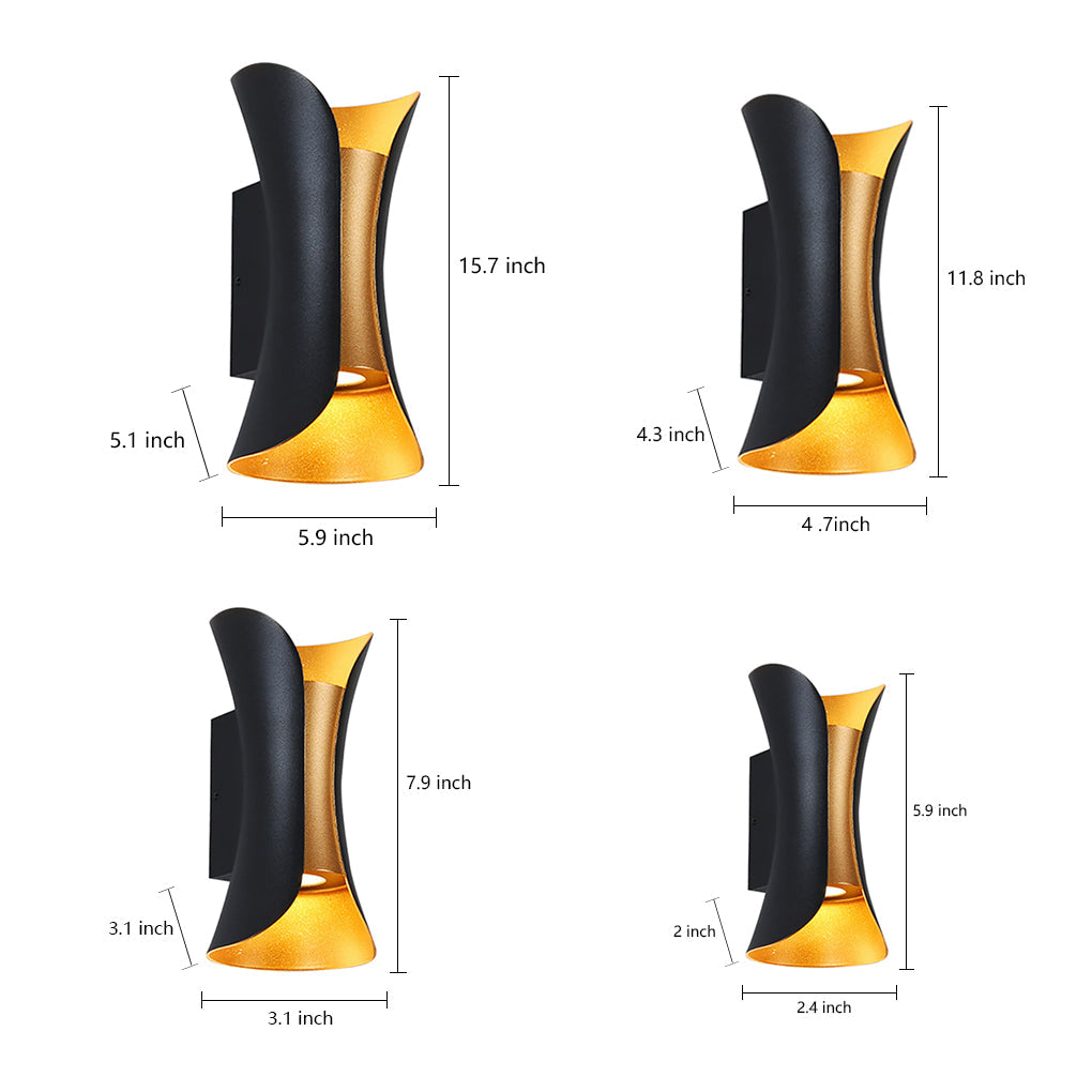 Curved Outdoor LED Wall Light