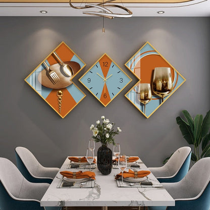 Three Piece Wall Clock Set