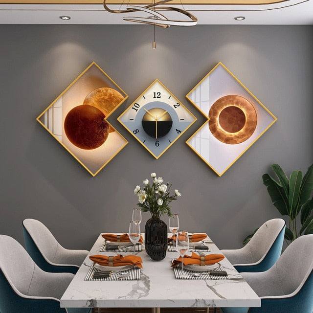 Three Piece Wall Clock Set