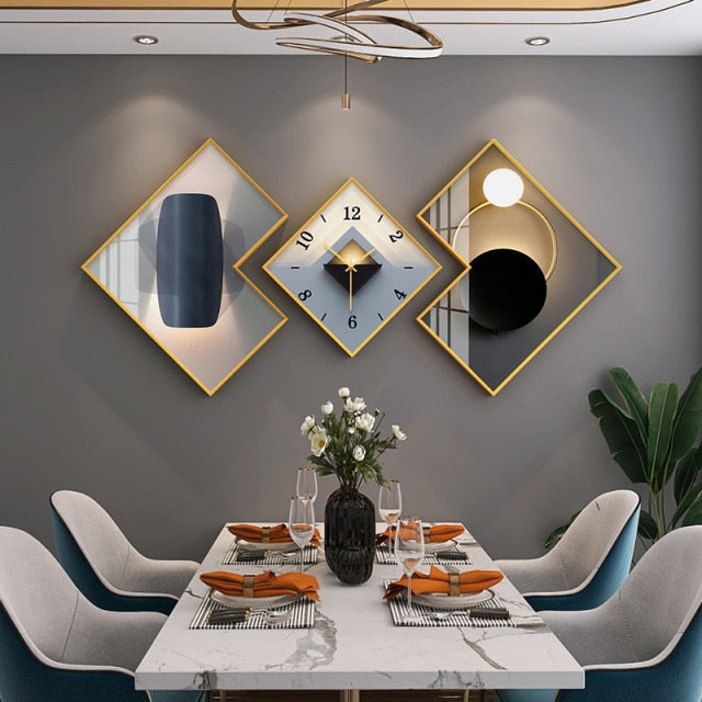 Three Piece Wall Clock Set