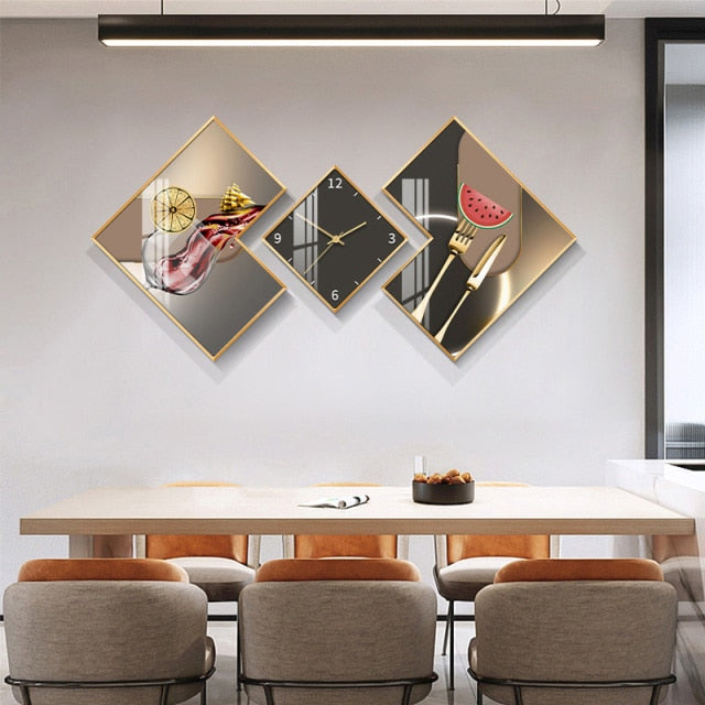 Three Piece Wall Clock Set