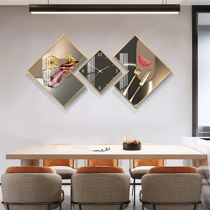 Three Piece Wall Clock Set