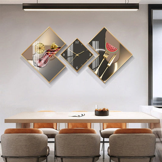 Three Piece Wall Clock Set