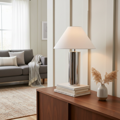 Theo Chrome Table Lamp 15.7"