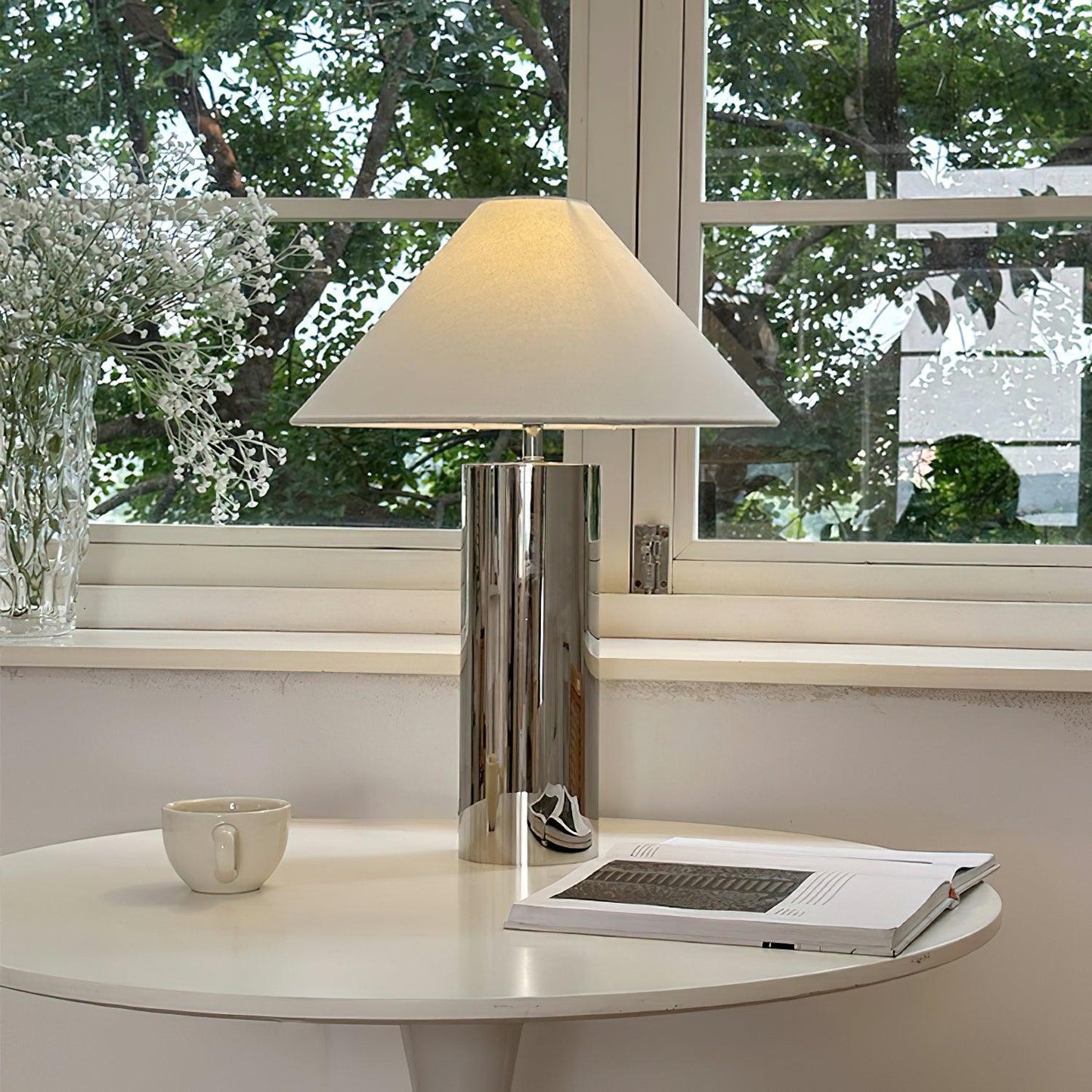 Theo Chrome Table Lamp 15.7"