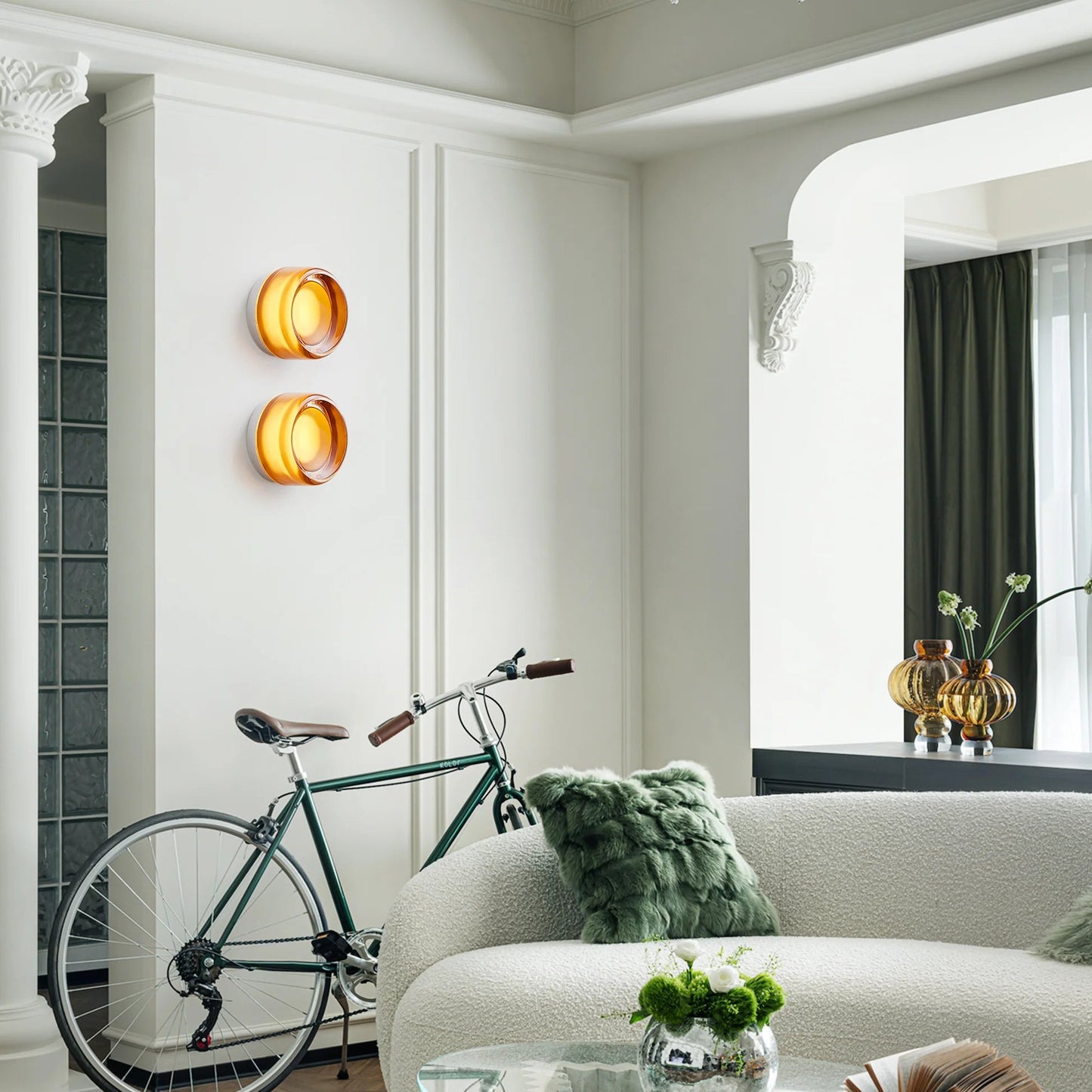 Original Dimple Glass Sconce Light