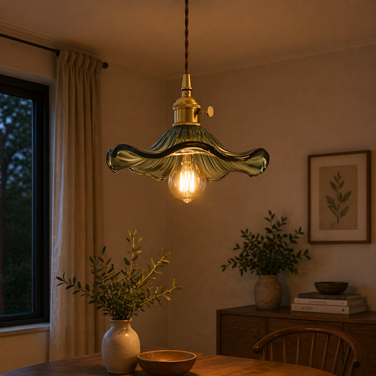 Blooming Glass Petal Pendant Light