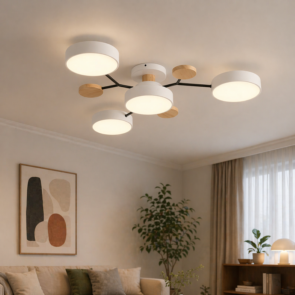 Modern Multi-Disc Branch LED Ceiling Light