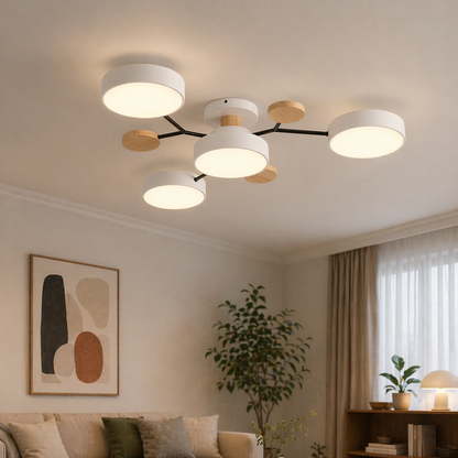 Modern Multi-Disc Branch LED Ceiling Light