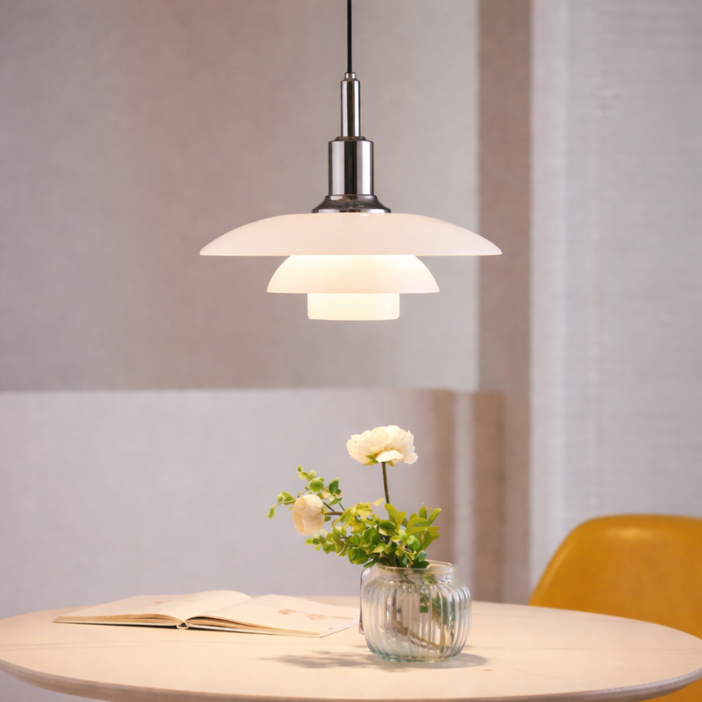 WOMO Danish Designer Milk Glass Pendant Lamp-WM2116