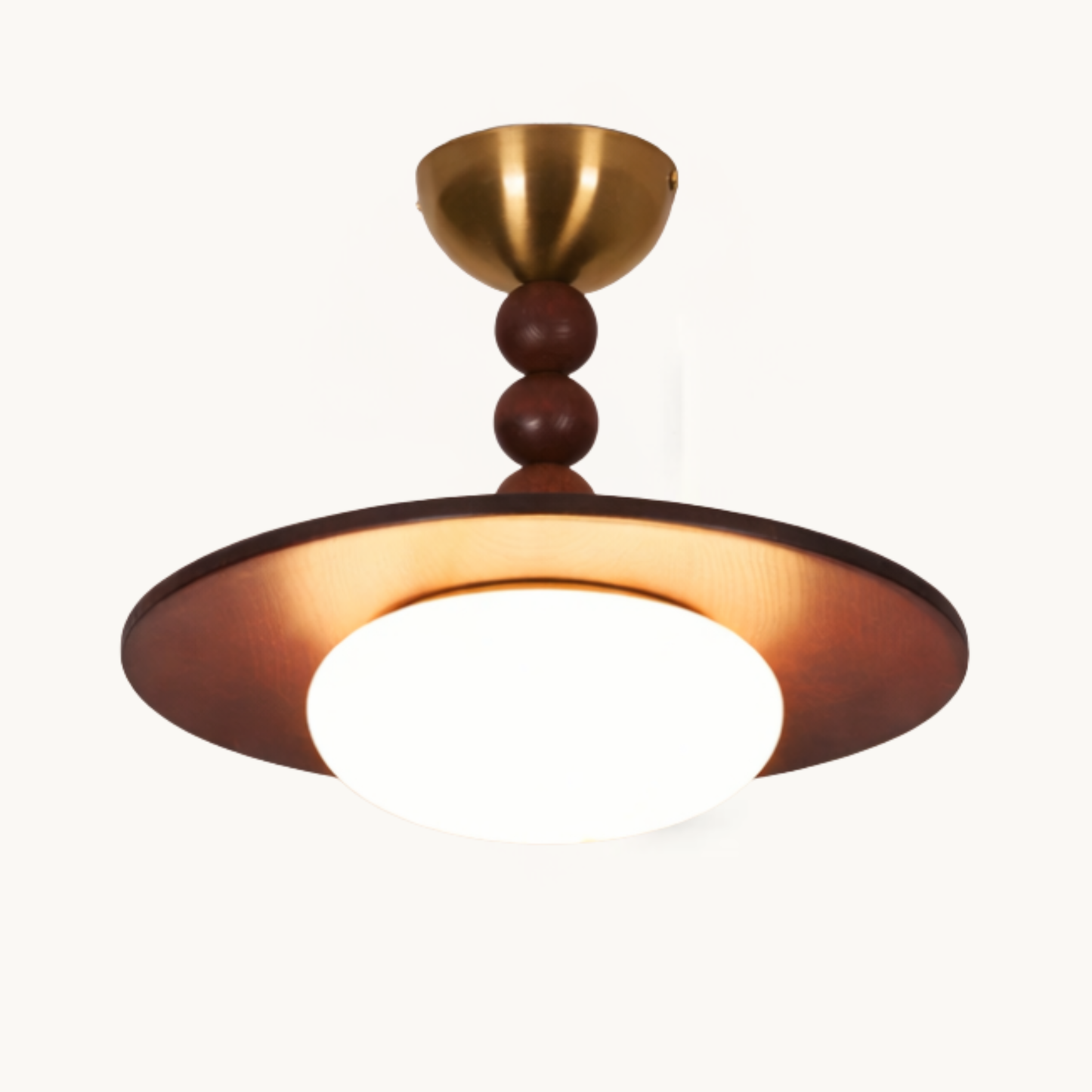 Vicenza Natural Wood & Alabaster Ceiling Light