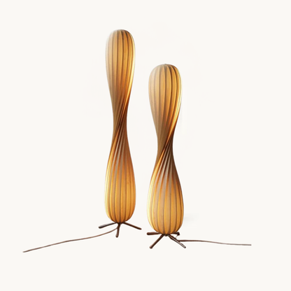 Twist Glow Wooden Floor Lamp