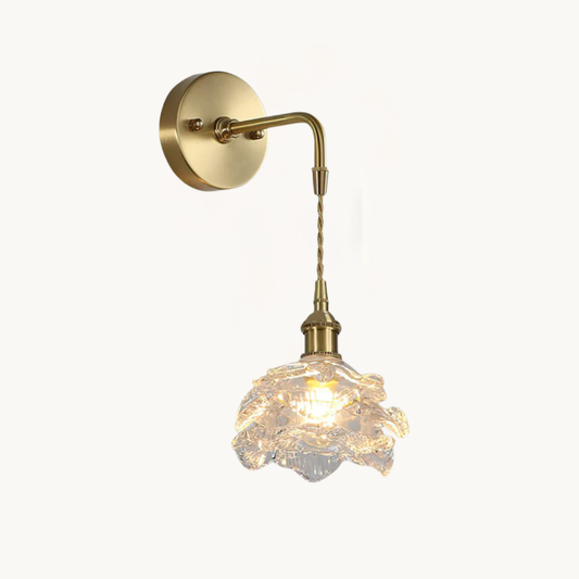 Vintage Rose Glass Wall Light