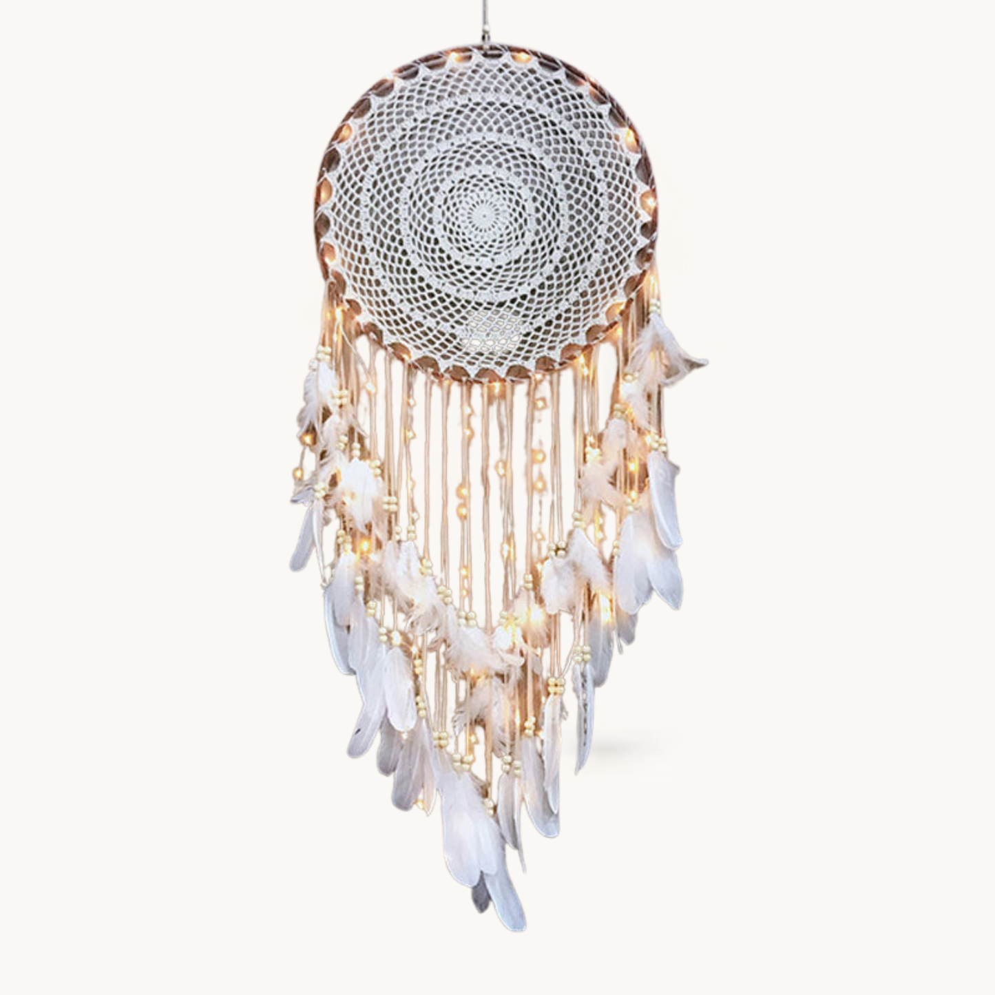 Chic Dream Catcher with Hanging Feathers