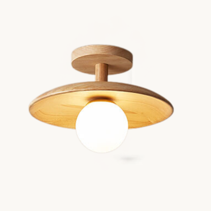 Modern Wooden Dome Globe Ceiling Light
