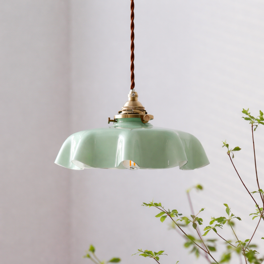 Florale Retro Glass Flower Pendant Light