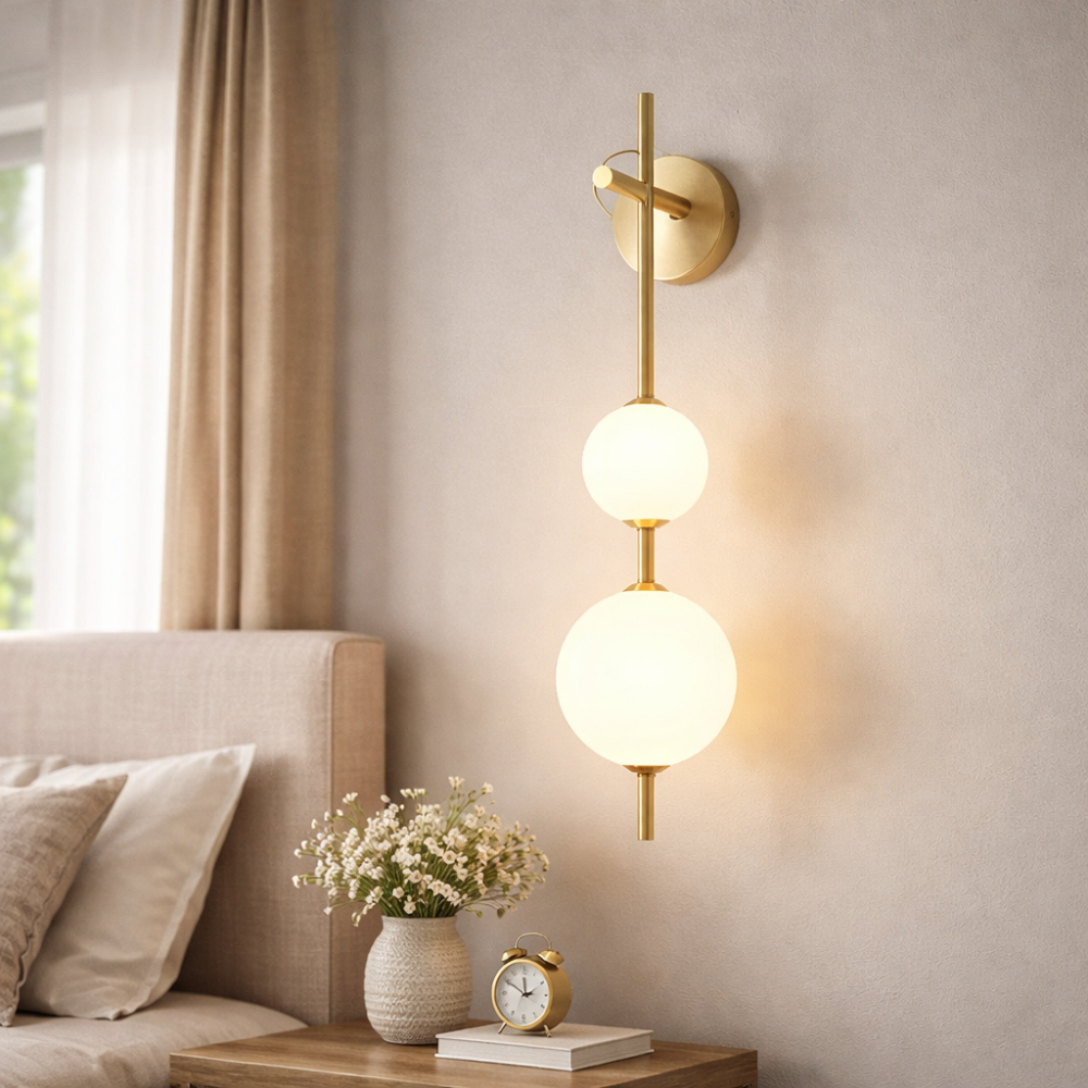 Vertical Sphere Wall Lamp