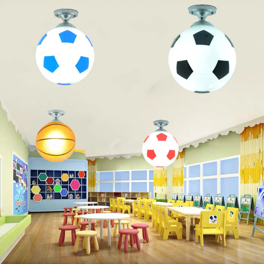 Kids Soccer Ball Ceiling Light