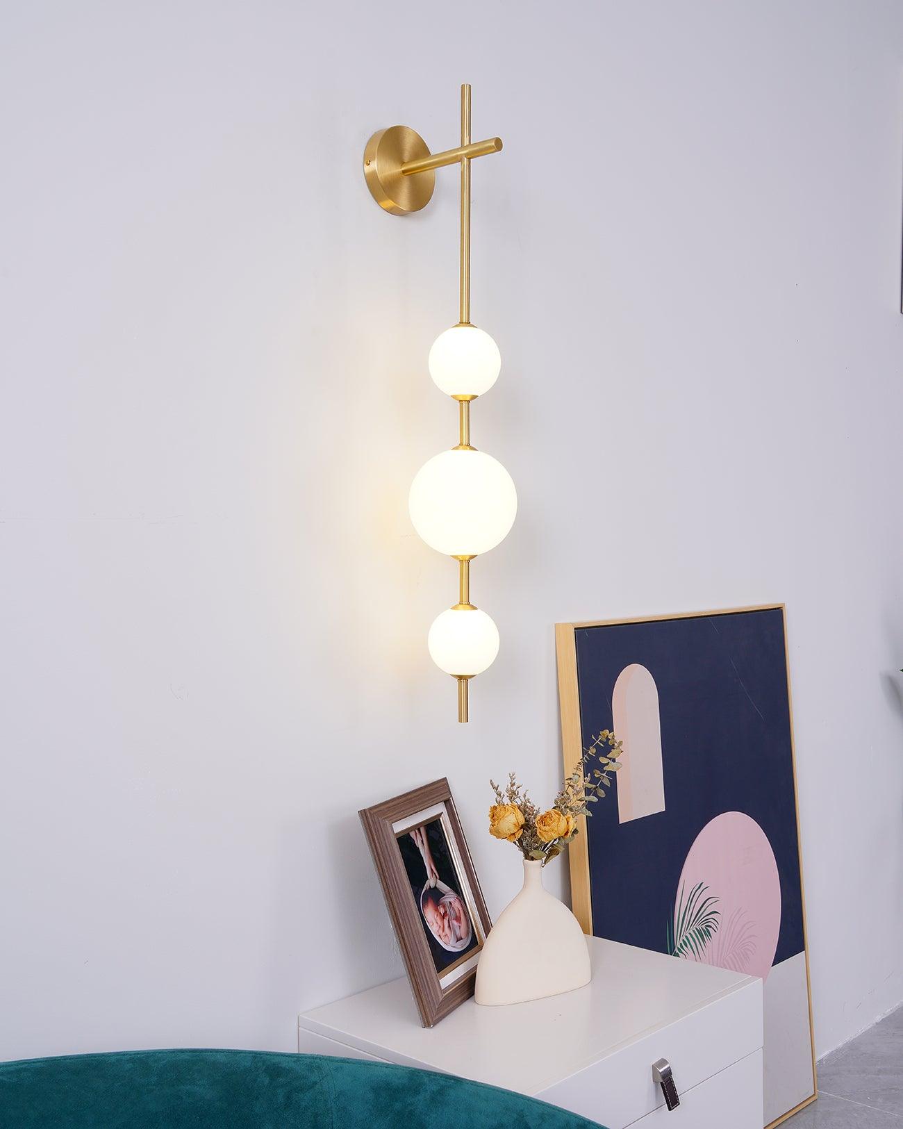 Vertical Sphere Wall Lamp