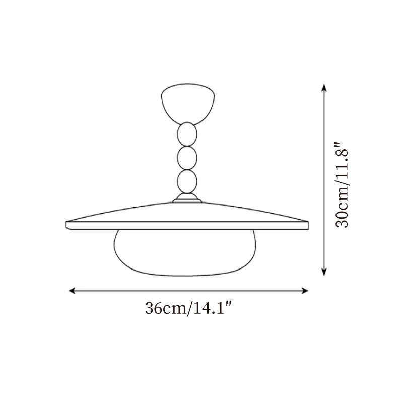 Wood and Stone Ceiling Light