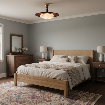 Vicenza Natural Wood & Alabaster Ceiling Light