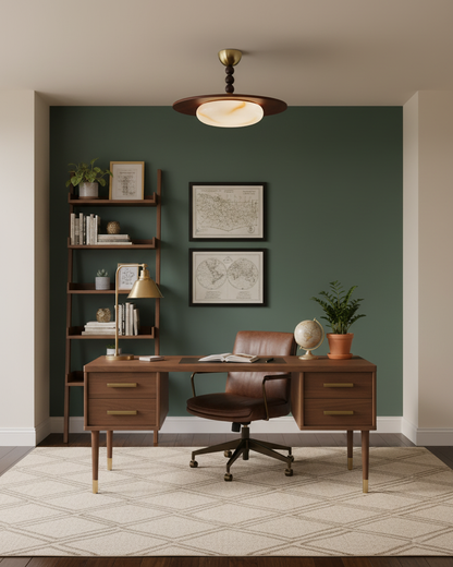 Vicenza Natural Wood & Alabaster Ceiling Light