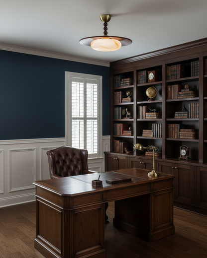 Vicenza Natural Wood & Alabaster Ceiling Light