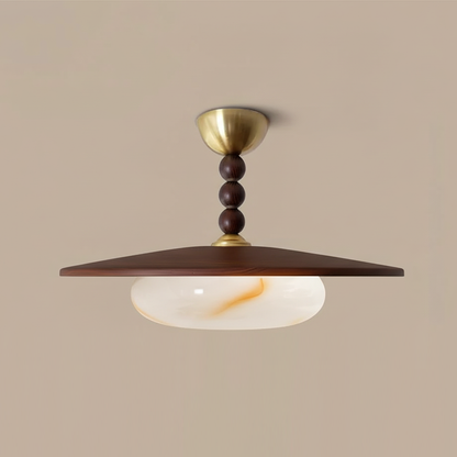 Vicenza Natural Wood & Alabaster Ceiling Light
