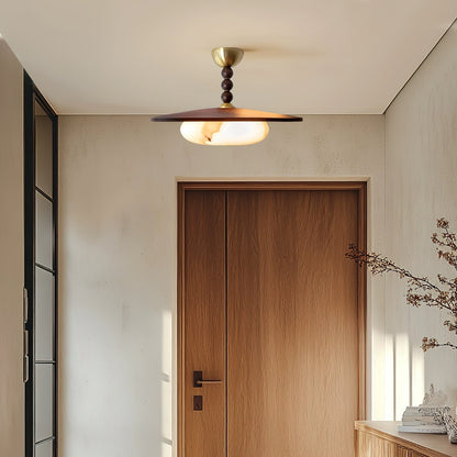 Vicenza Natural Wood & Alabaster Ceiling Light