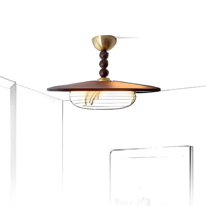 Vicenza Natural Wood & Alabaster Ceiling Light