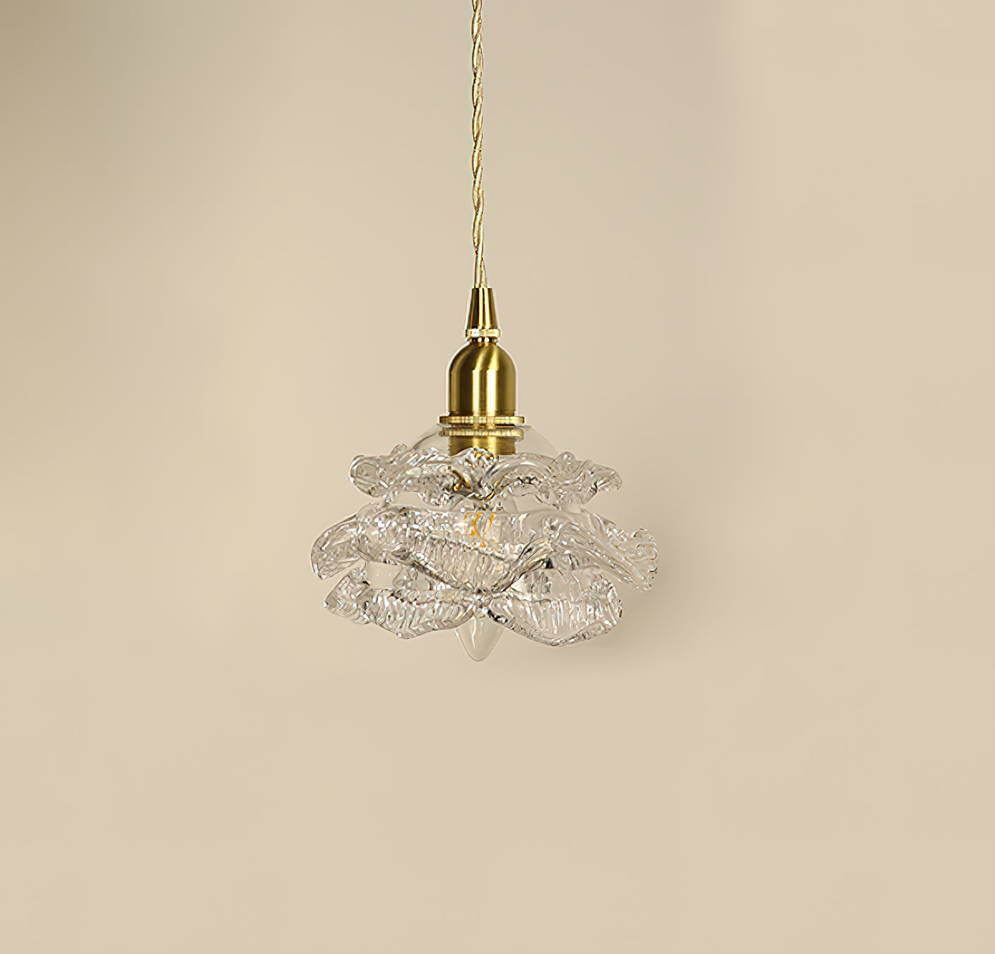 Vintage Rose Glass Wall Light
