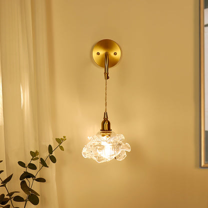 Vintage Rose Glass Wall Light
