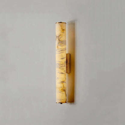 Marvella Cylindrical Marble Wall Light with Copper Frame