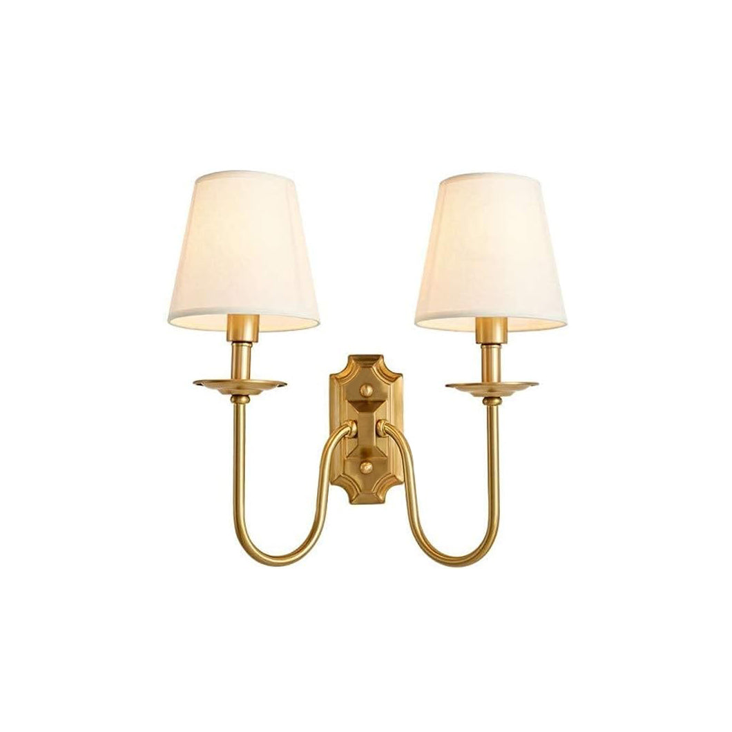 Double Fabric Shade Wall Lamp