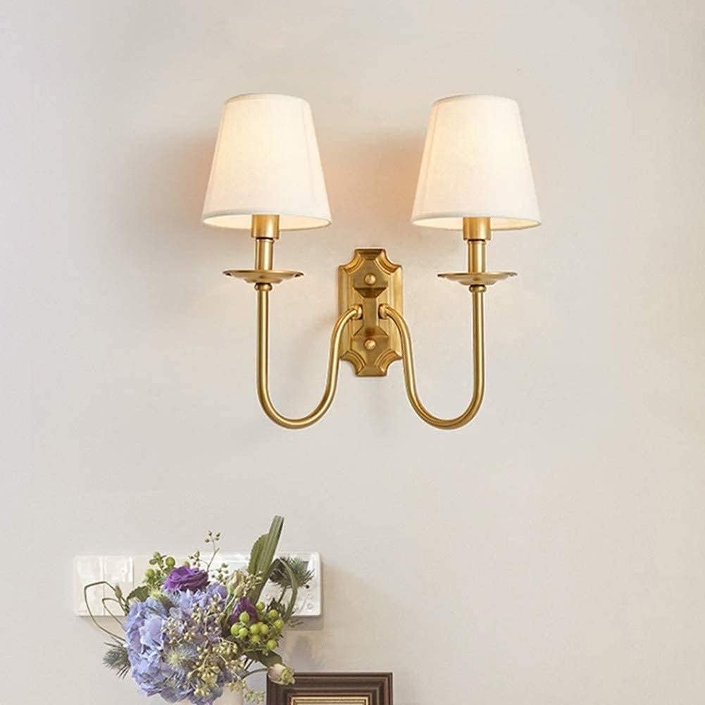 Double Fabric Shade Wall Lamp